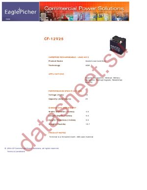 CF12V25 datasheet  